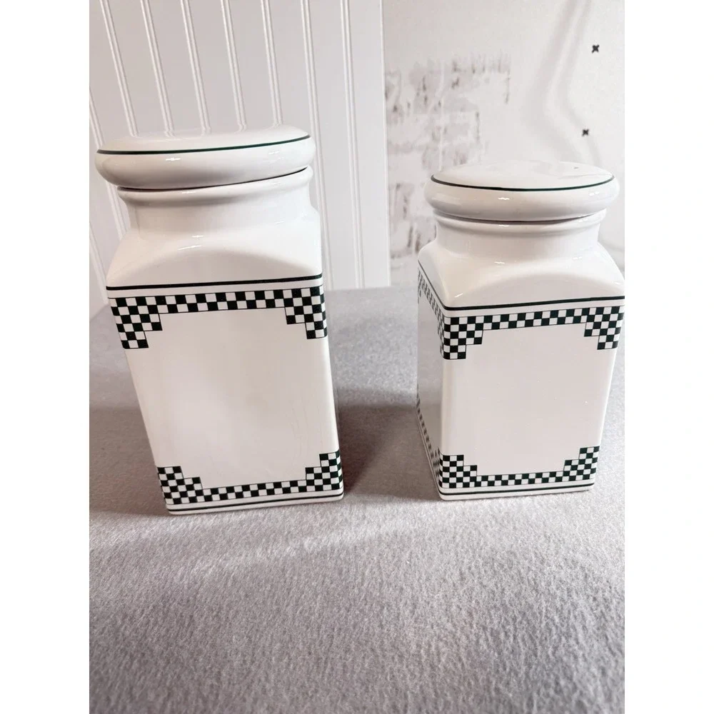 Vintage French Farine & Sucre Storage Jar – Ceramic Flour & Sugar Canister